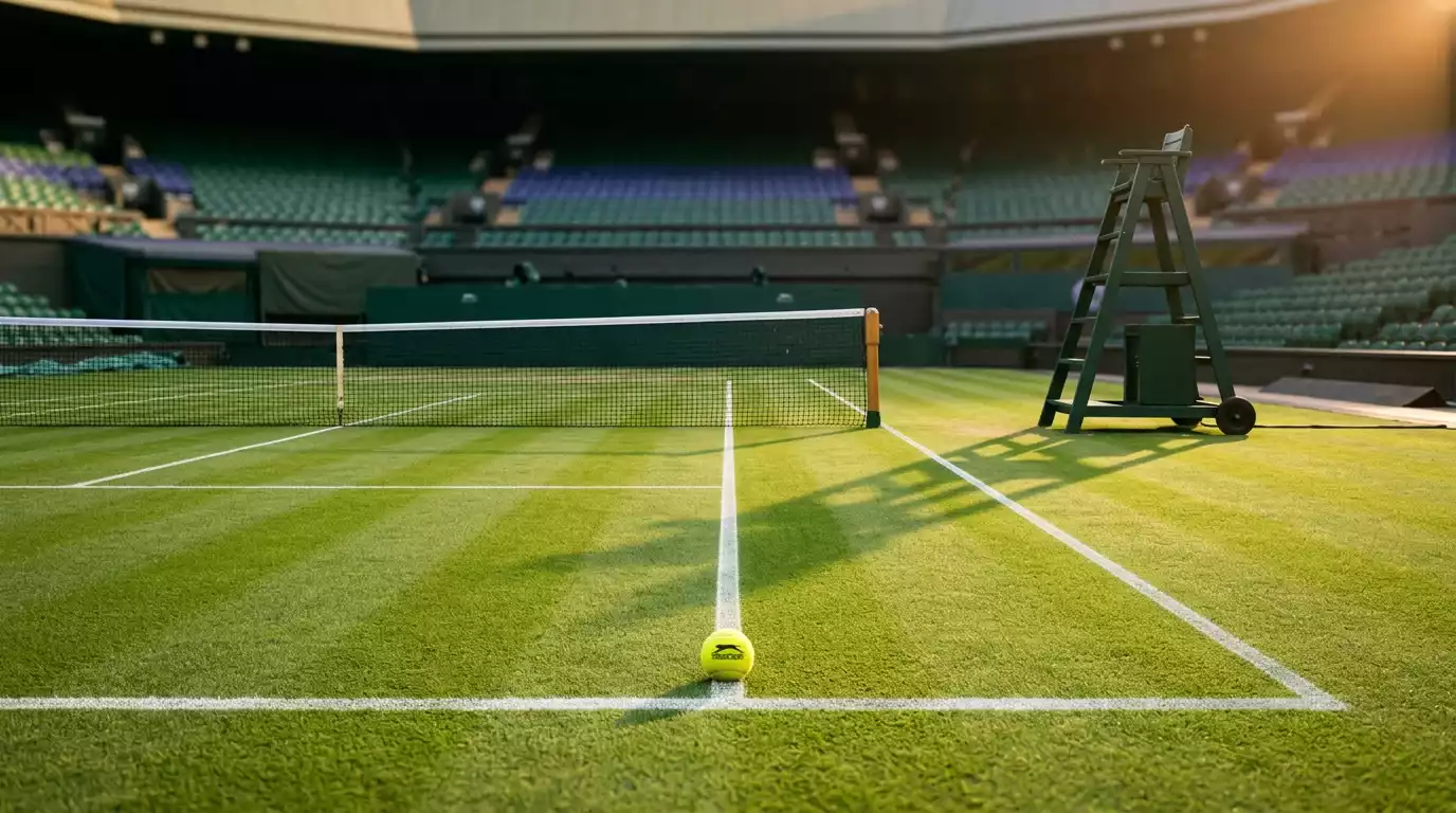 Panel analítico con cuotas del mercado outright de Wimbledon sobre fondo oscuro